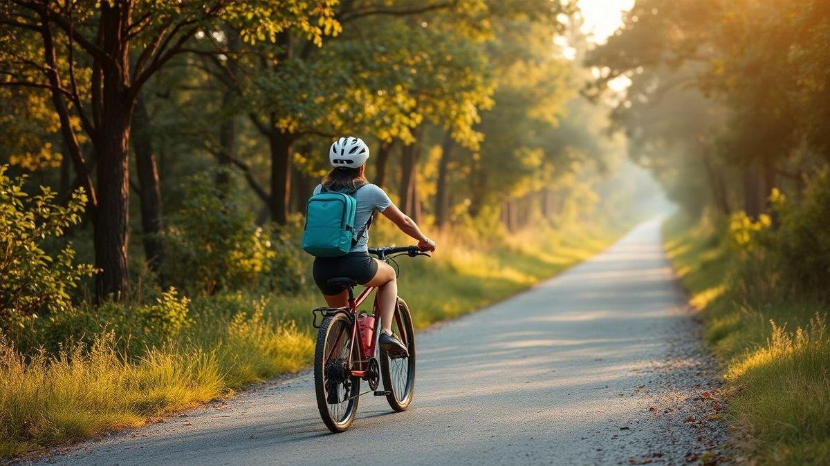 Roteiros de bicicleta para iniciantes em trilhas de floresta com observação de aves