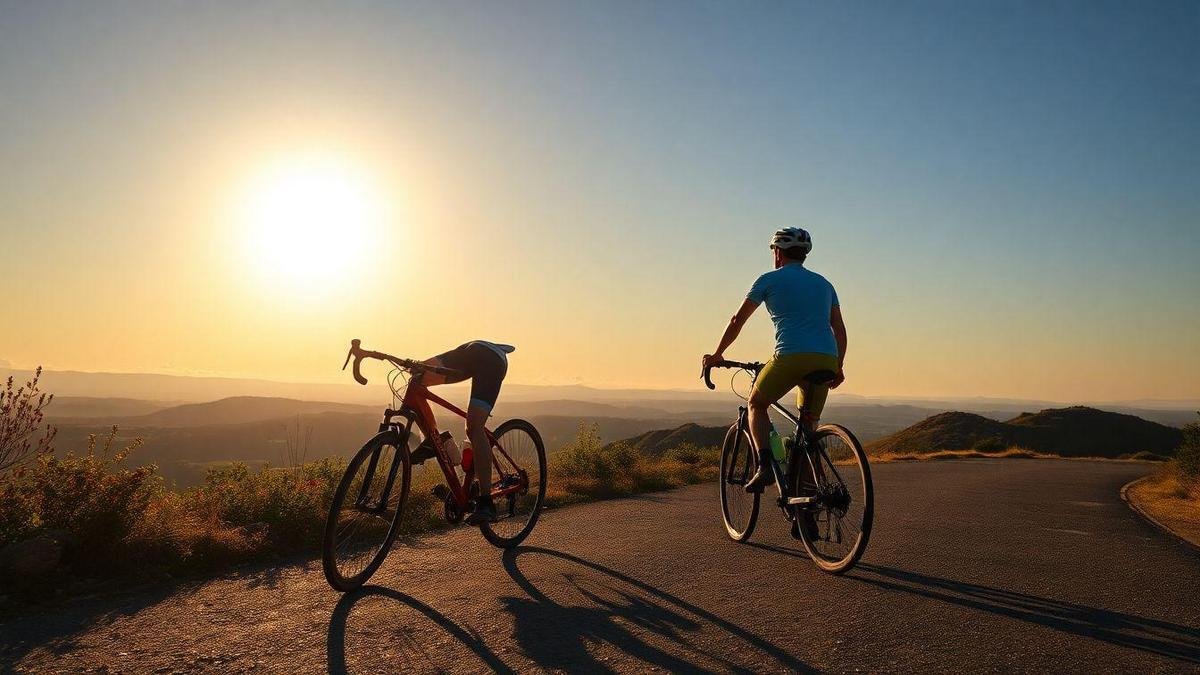 Como planejamos rotas e roteiros para pedalar ao pôr do sol em mirantes