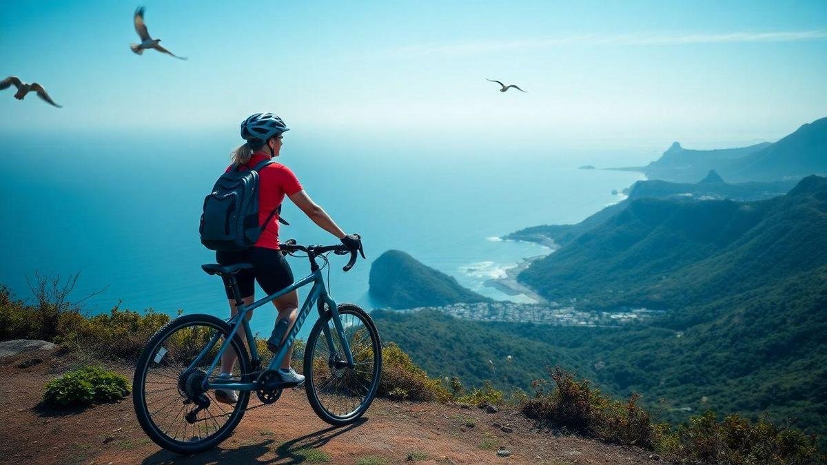 Impacto ambiental e cuidados quando pedalamos em trilhas costeiras com mirantes