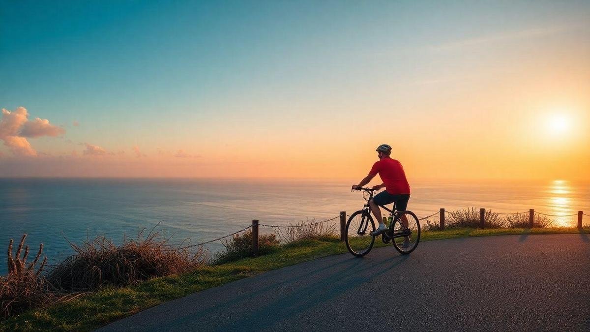 Melhores locais para pedalar ao pôr do sol: como escolhemos mirantes costeiros
